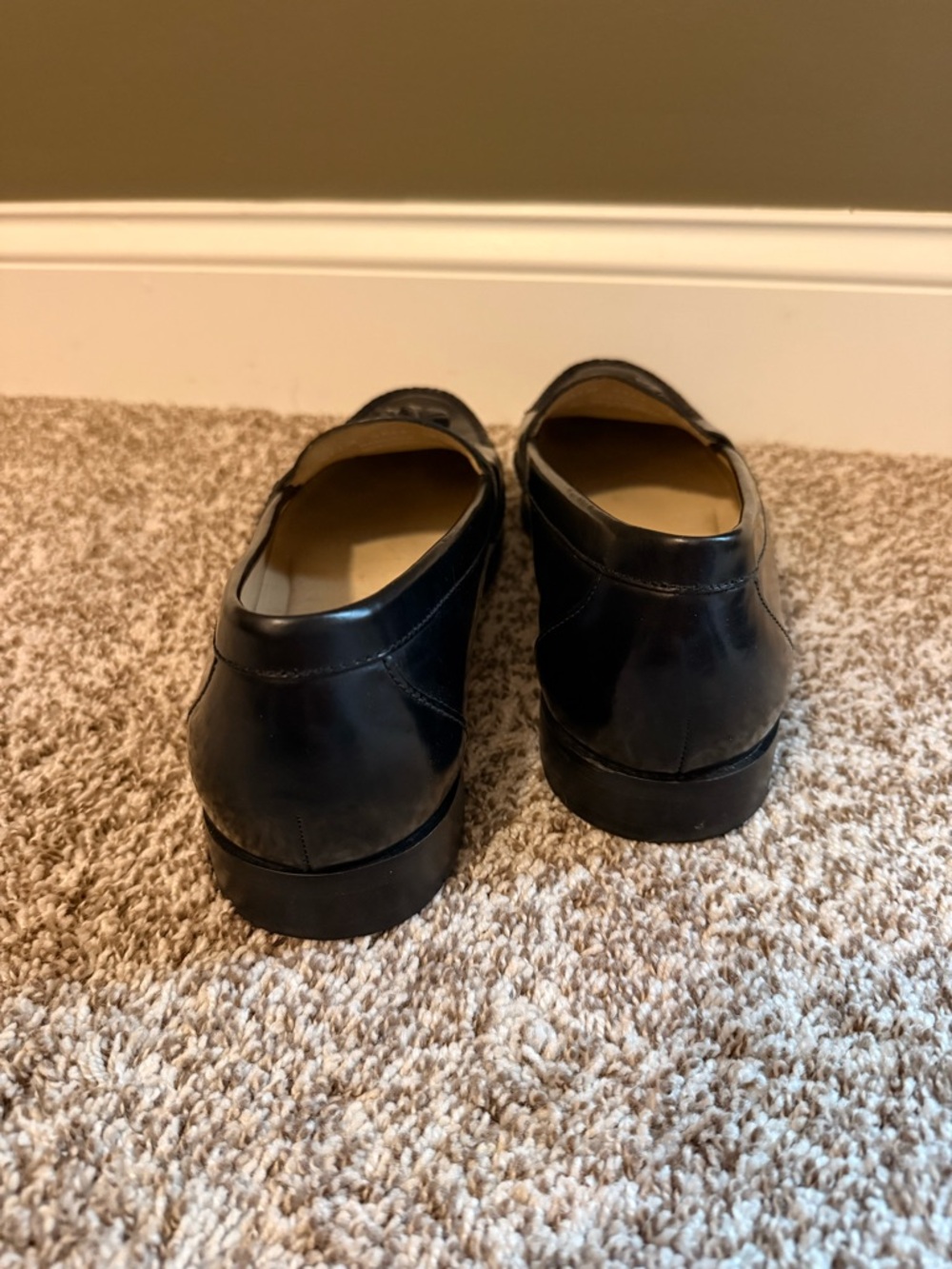Bass Black Leather Tassel Penny Loafers - Picture 3 of 5